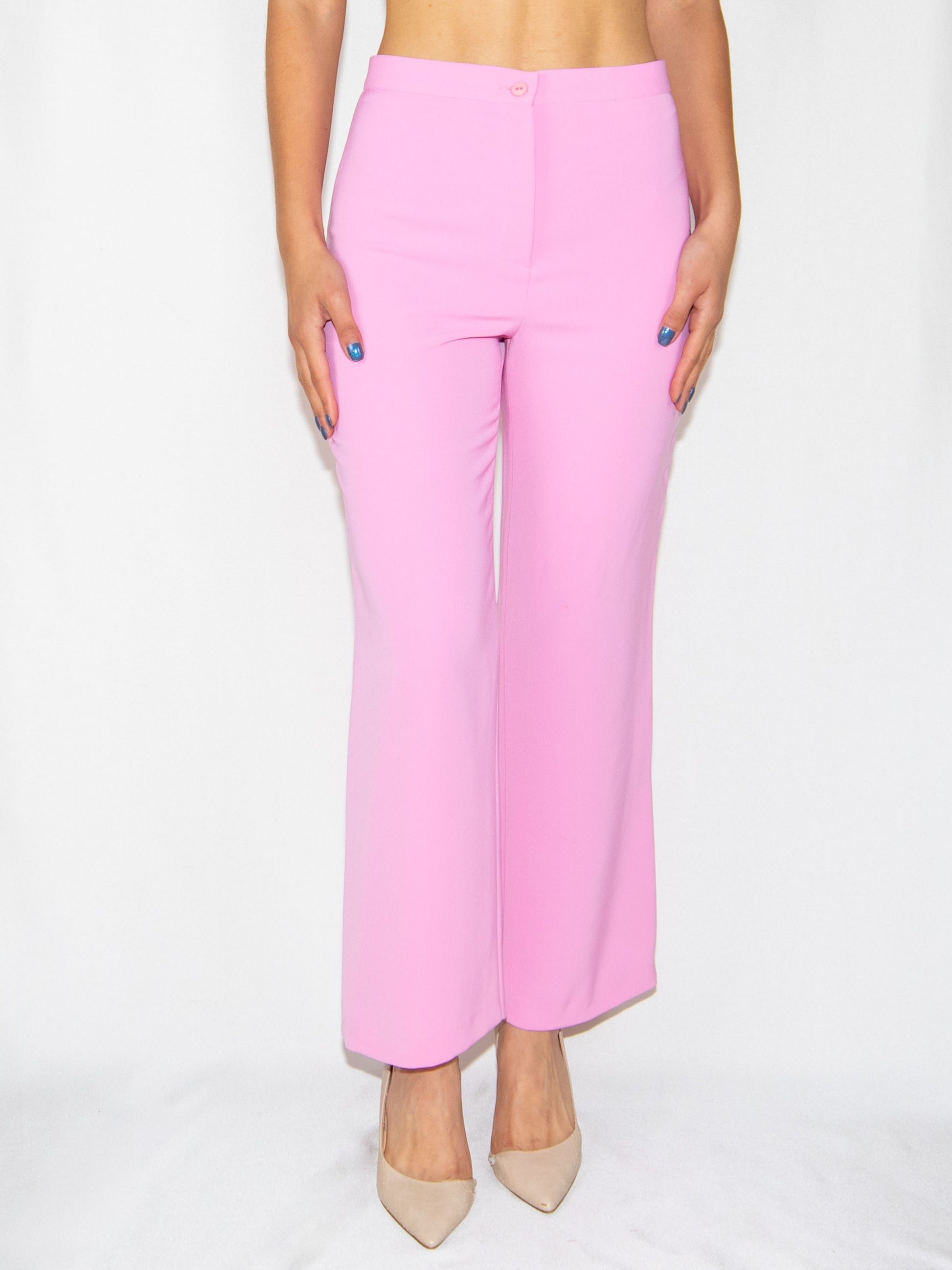 Pink Tailored Trousers-38 Excellent / - / 38