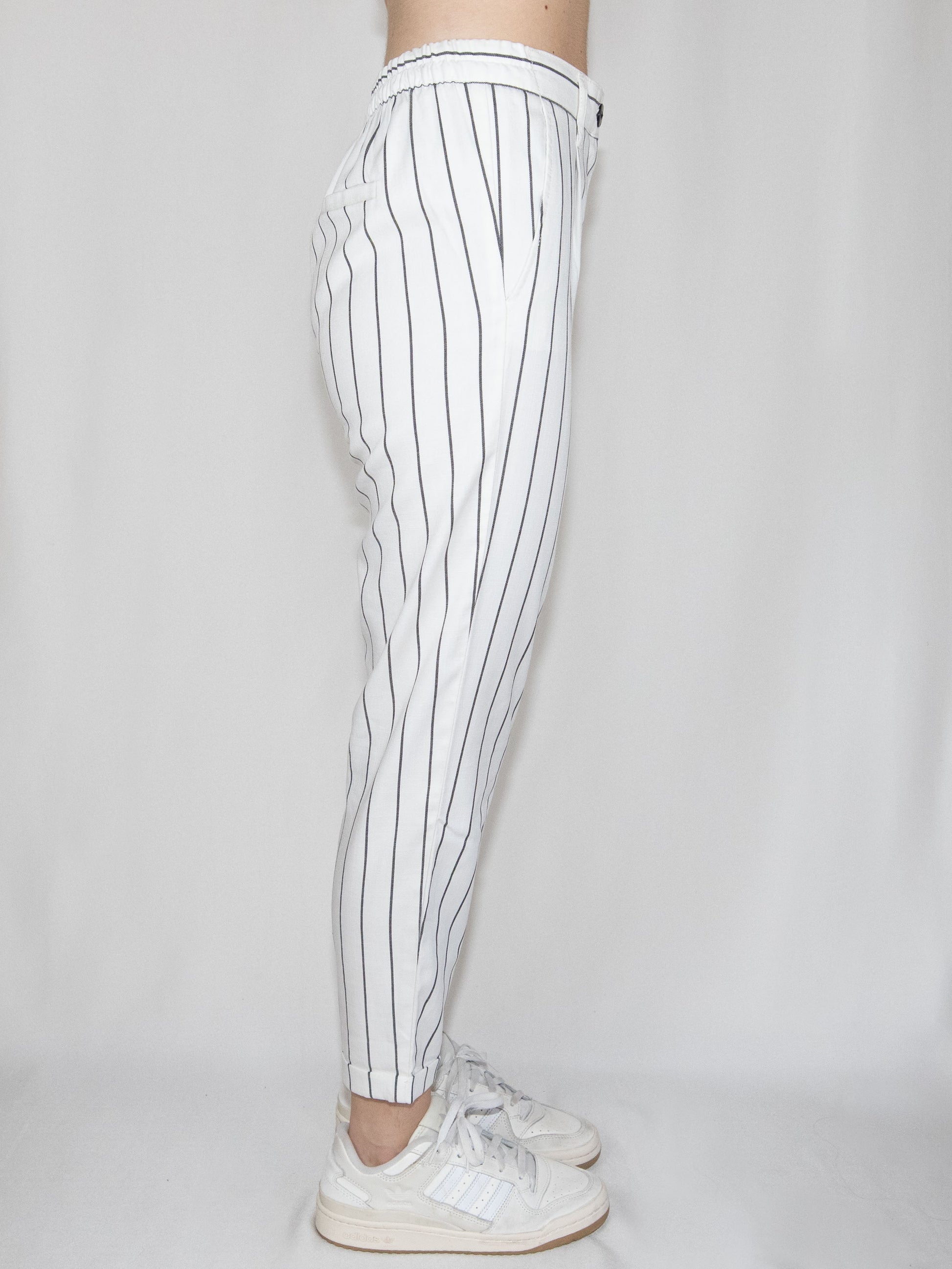 White Striped Bershka Tailored Trousers-Xs Brand New / Bershka / XS