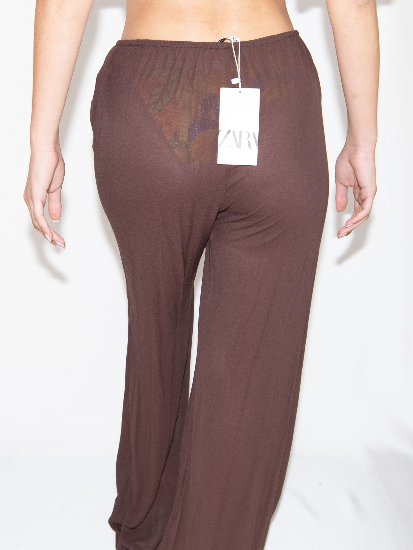 Brown Zara Wide Leg Trousers-M Brand New With A Tag / Zara / M