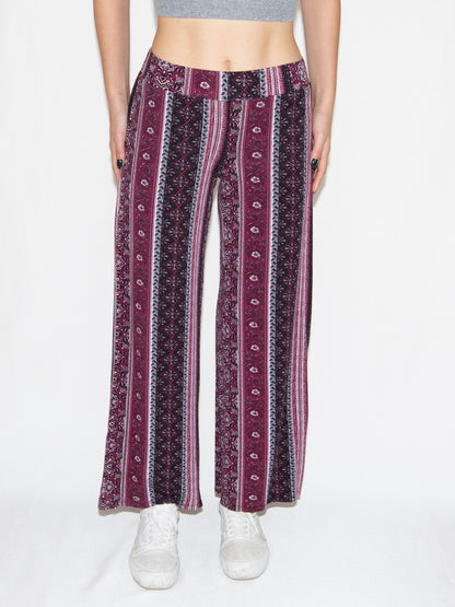 Purple Pattern Pink Republic Wide Leg Trousers-S Good Condition / Pink Republic / S