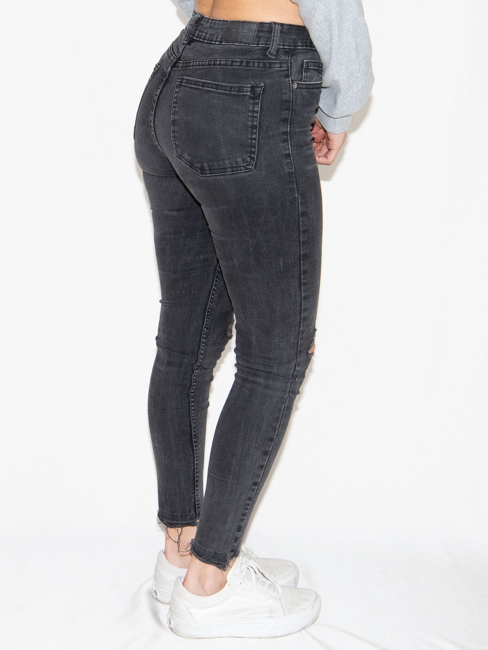 Washed Black Bershka Skinny Jeans-36 Excellent / Bershka / 36