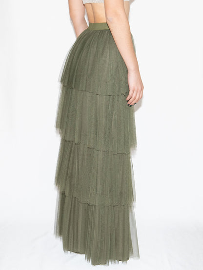 Olive Green Pinko Maxi Skirt-S Brand New / Pinko / S