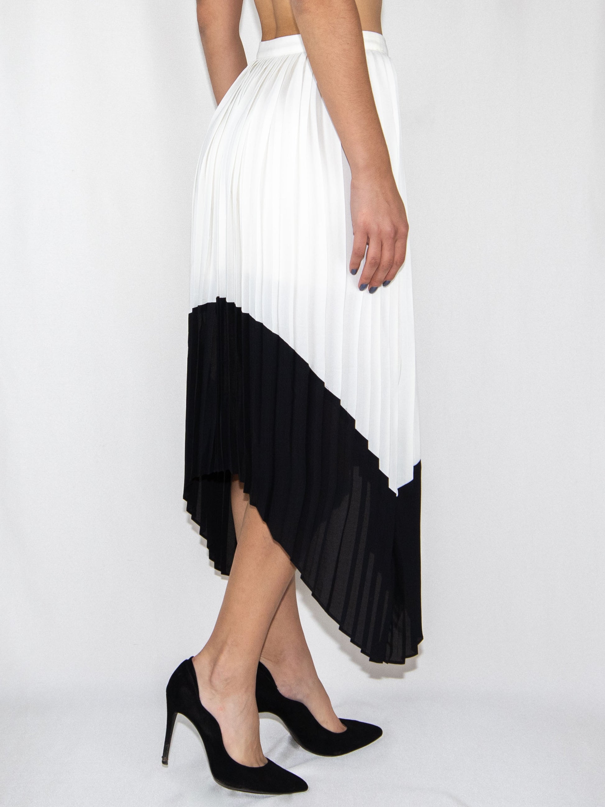 White Black Express Midi Skirt-2 Brand New / Express / 2