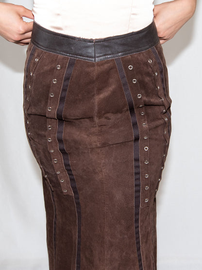 Brown - Midi Skirt-Xs Excellent / - / XS