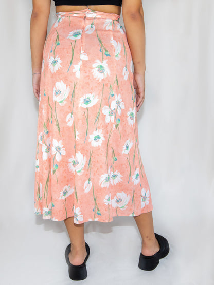 Salmon  Midi Skirt-38 Brand New / - / 38