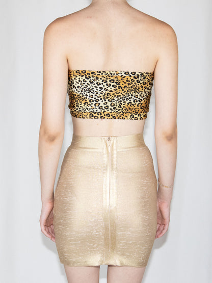 Gold Bebe Mini Skirt-Xs Excellent / Bebe / XS