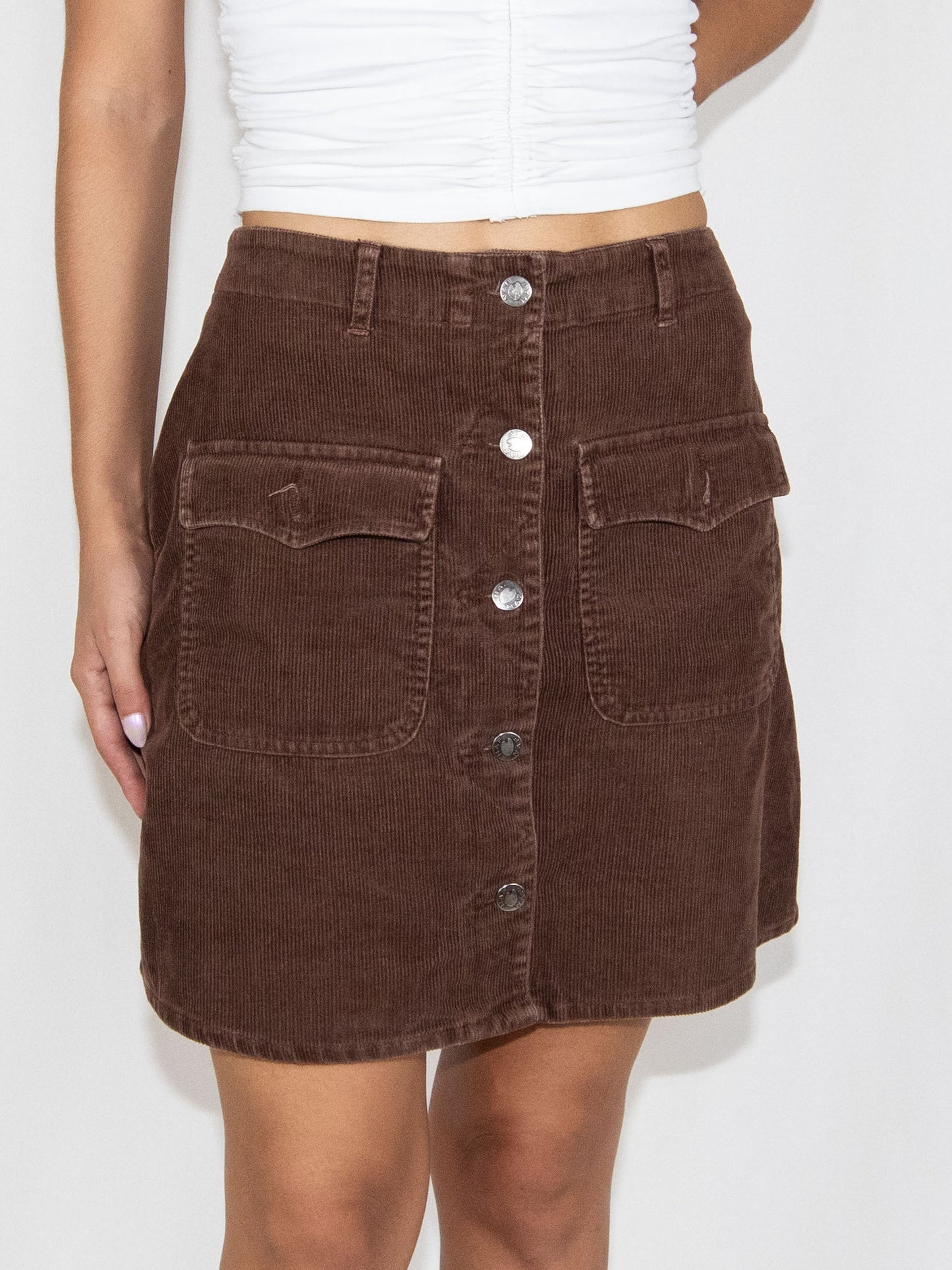 Brown Naf Naf Mini Skirt-40 Excellent / Naf Naf / 40