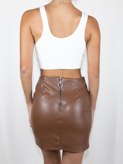 Brown Haan Mini Skirt-S Brand New / Haan / S