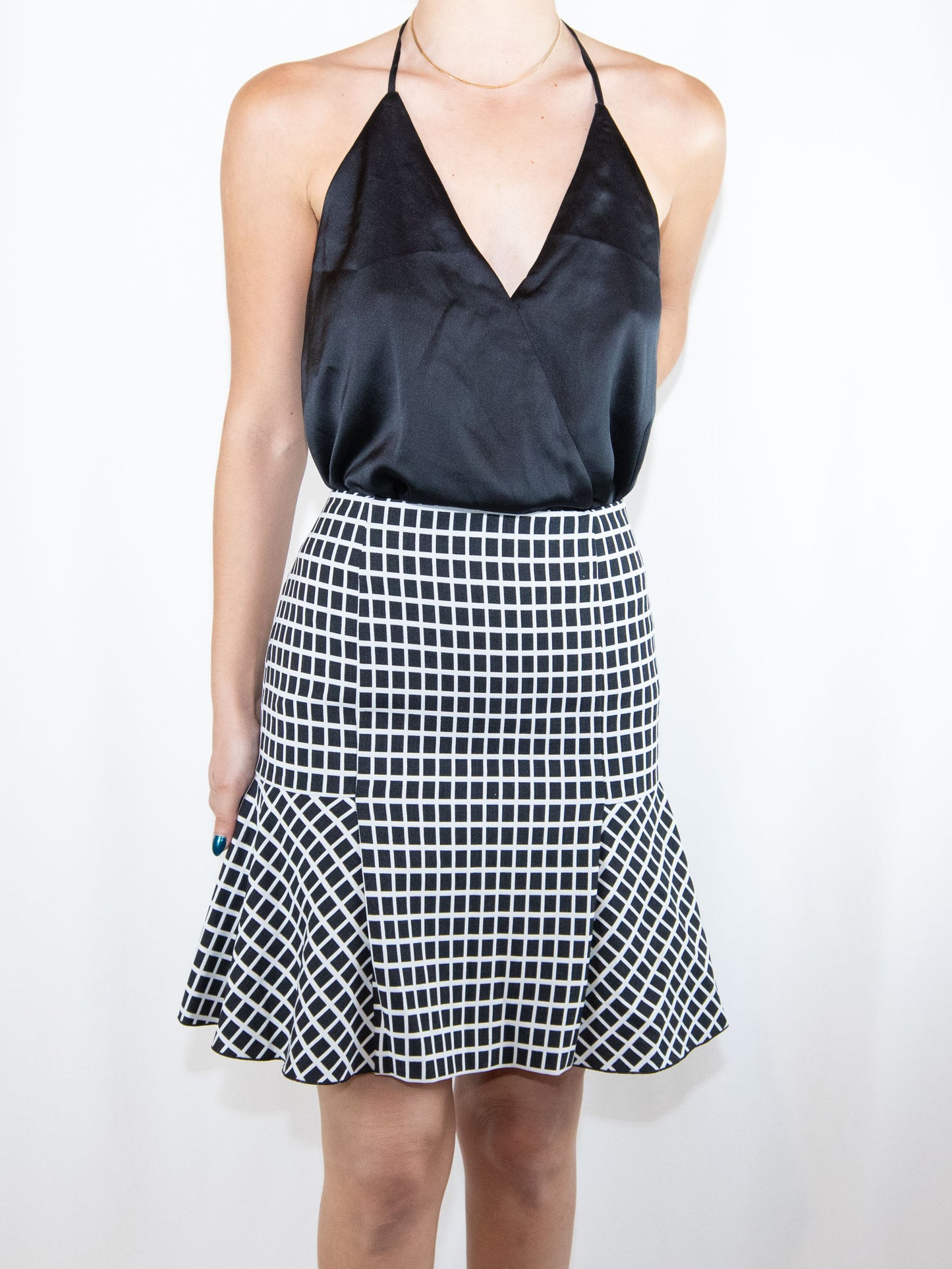 Black & White Max & Co Mini Skirt-M