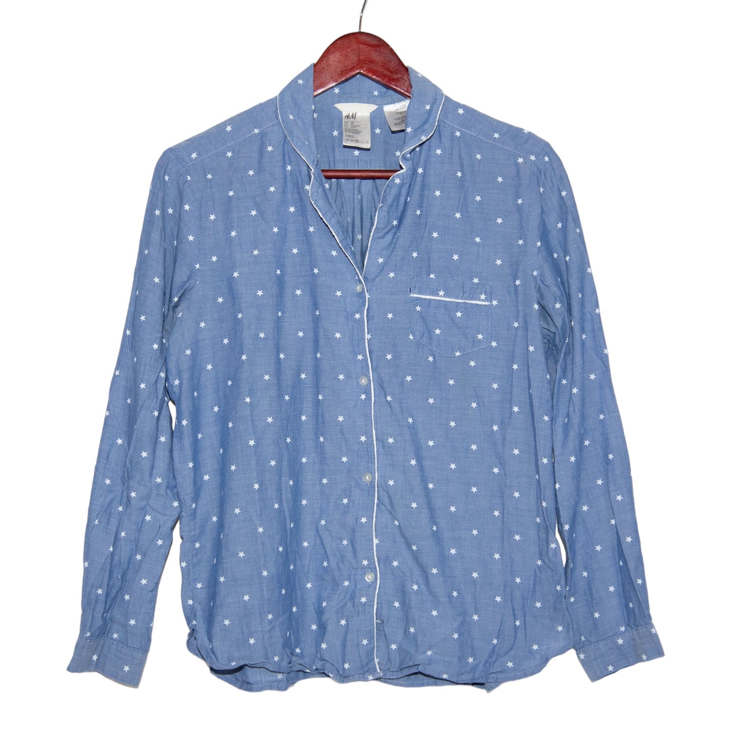 Light Blue With Stars H&M Top-Xs Excellent / H&M / xs