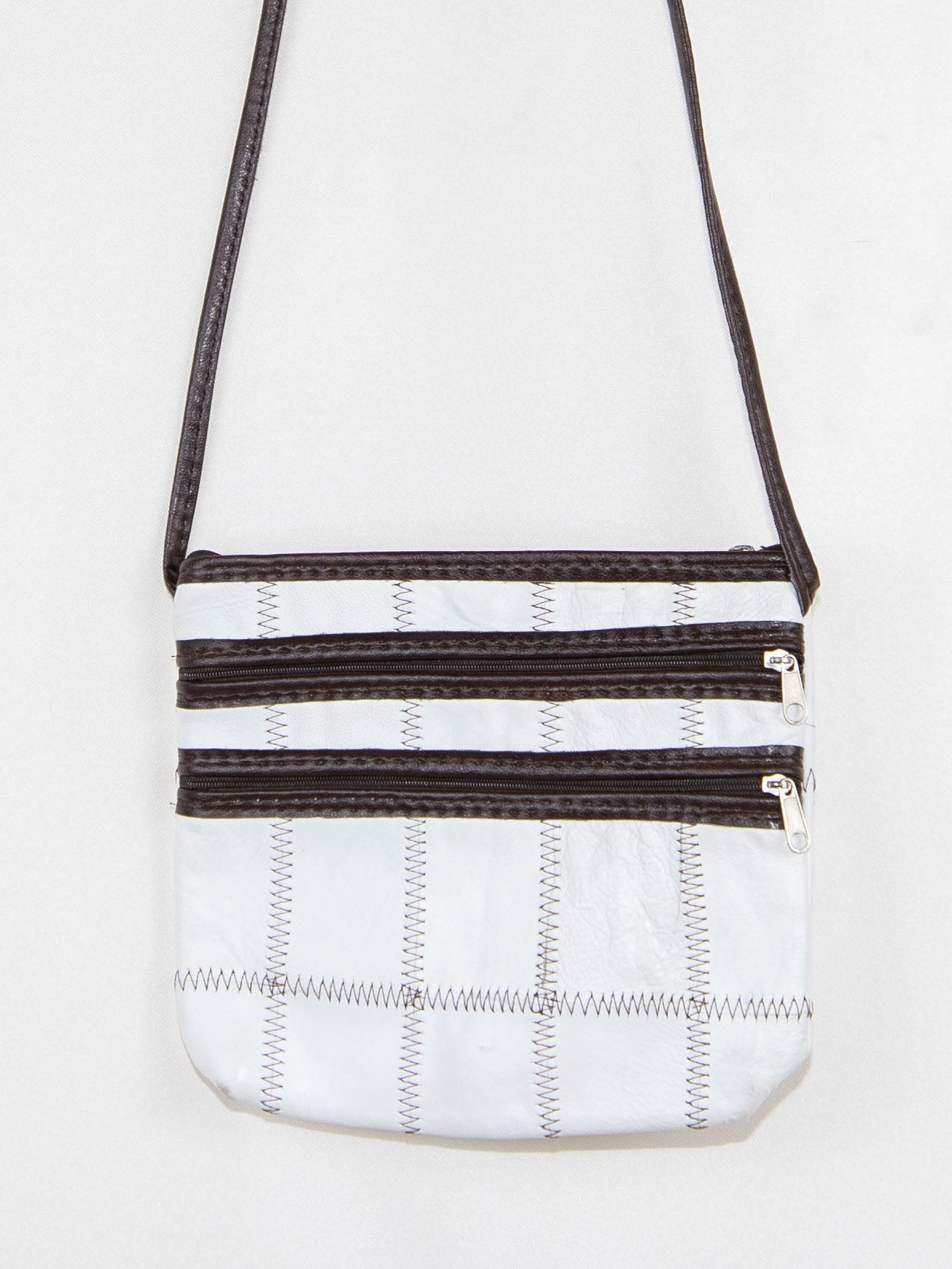 White & Brown Shoulder Bag- Excellent / - / -