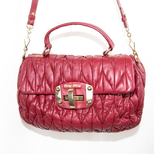 Red Miu Miu Tote Bag- Good Condition / miu miu / -