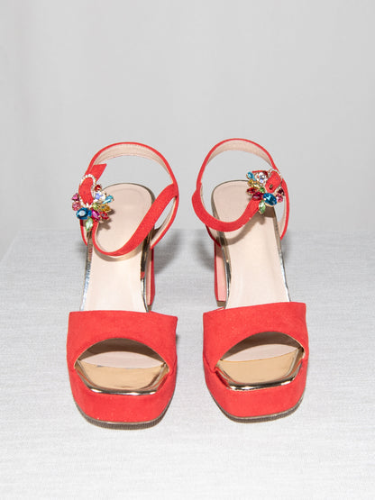 Red Menbur Heels Shoes-39 Brand New / Menbur / 39