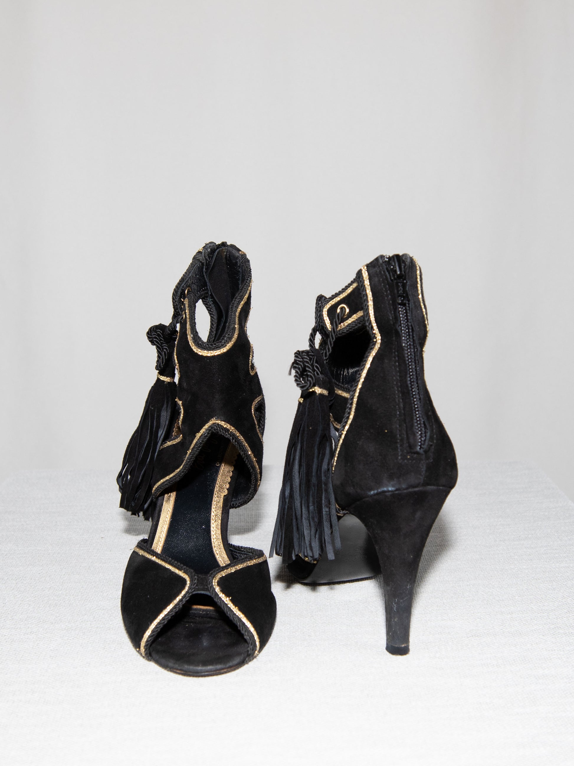 Black & Gold Eva Herzigova Heels-39 Good Condition / Eva Herzigova / 39