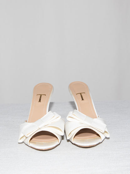 White T Heels Shoes-40 Good Condition / T / 40