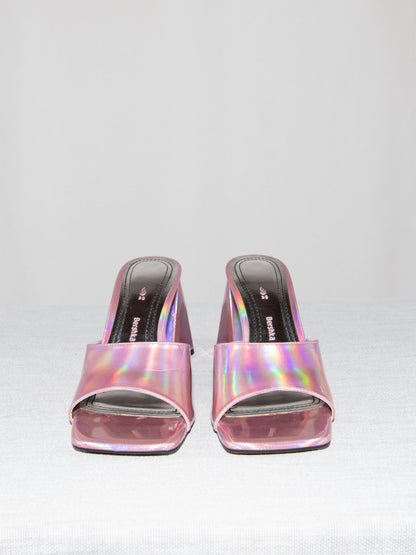 Hollographic Pink Bershka Heels-39 Excellent / Bershka / 39