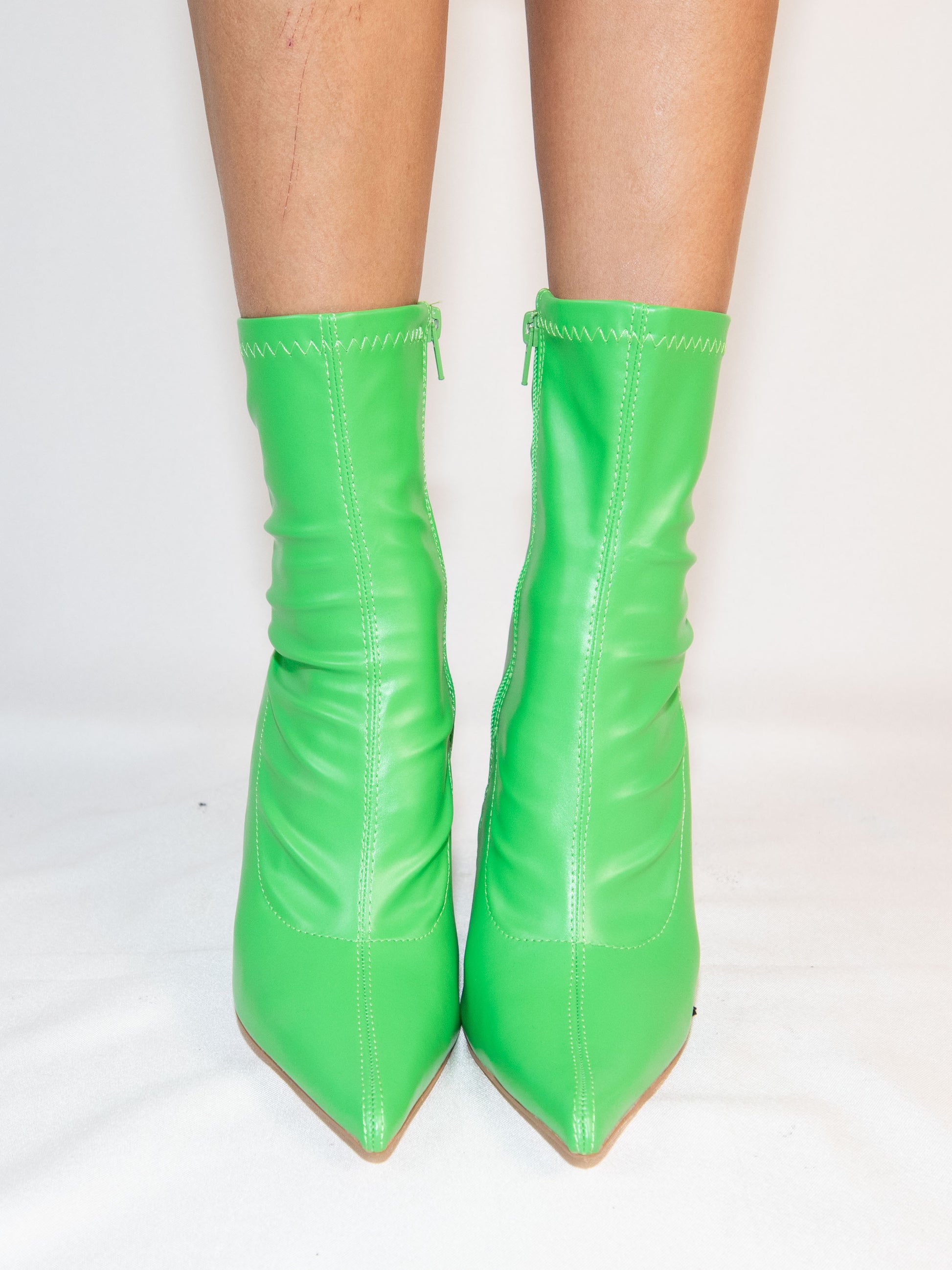 Green Public Desire Heeled Boots-38 Brand New / Public Desire / 38