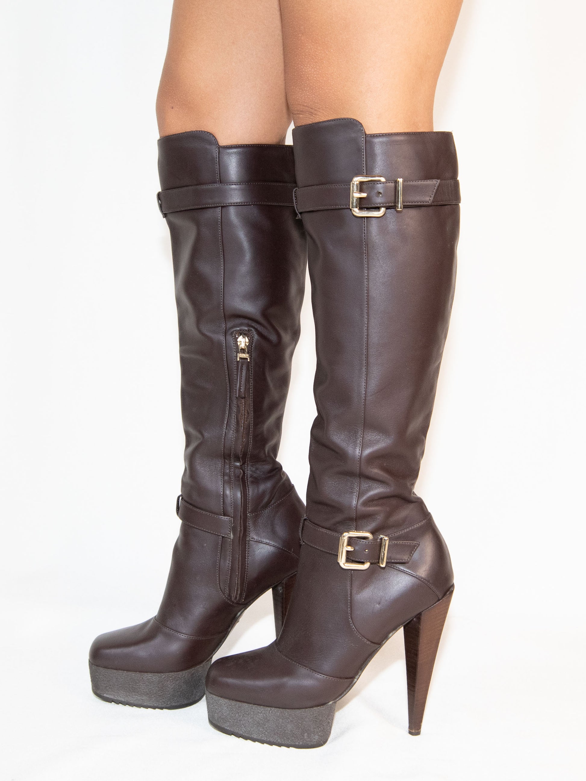 Brown Fendi Heeled Boots-37 Brand New / Fendi / 37